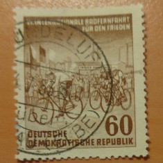 GERMANIA , DDR - 1953 , MINR. 357 TIMBRU CU EROARE , STAMPILAT