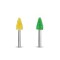 Raspel conic scurt 6,4 mm, coada 3,2mm, Granulatie Saburr ASPRA - VERDE