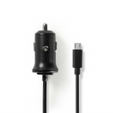 Incarcator auto Micro USB 2.4 A negru, Nedis