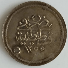Moneda Imperiul Otoman - 1 1/2 Kurus 1842 - Anul de domnie 4 - Argint