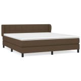 Cumpara ieftin Pat continental cu saltea maro inchis 180x200cm material textil