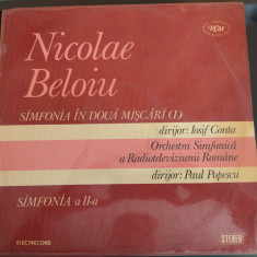 DISC LP RCM: NICOLAE BELOIU - SIMFONIA I & SIMFONIA II (ST-ECE 02035 / 1982)