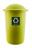 Cos Plastic Reciclare Selectiva, Capacitate 50l, Plafor Top - Verde Cu Capac Verde - Sticla