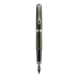 Stilou DIPLOMAT Excellence A2, cu penita M, aurita 14kt. - Evergreen Chrome
