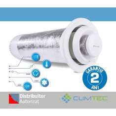 Recuperator CLIMTEC RD 125 Base, debit aer 60 mc/h