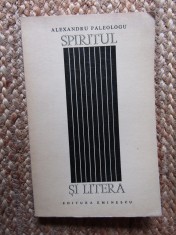 SPIRITUL SI LITERA-ALEXANDRU PALEOLOGU