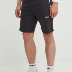 BOSS Green pantaloni scurți bărbați, culoarea gri 50510348