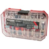 Set 227 accesorii pentru mini polizor drept, &icirc;n cutie practica Raider