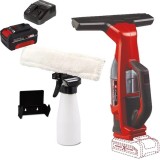 Einhell BRILLIANTO PXC + Starter Kit - Aspirator pentru geamuri 280 mm 0.1 l accesorii + Set 1 acumulator si incarcator Li-Ion 18 V 4 Ah