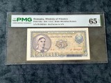 5lei din 1952 serie roșie PMG65EPQ