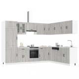 Set de dulapuri de bucătărie 14 piese &bdquo;Kalmar&rdquo; lemn Sonoma gri