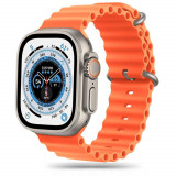 Curea Tech-Protect Iconband Pro pentru Apple Watch 4/5/6/7/8/9/Se/Ultra 1/2 (42/44/45/49 mm) Portocaliu, Silicon
