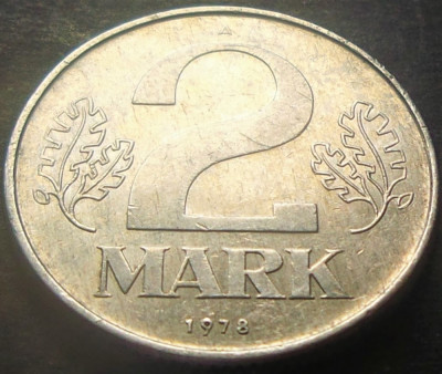 Moneda 2 MARCI / MARK - RDG (GERMANIA DEMOCRATA), anul 1978 * cod 2694 foto
