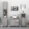 VidaXL Dulap de baie, gri sonoma, 30x30x190 cm, lemn prelucrat
