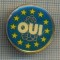 Y 91 INSIGNA - OUI -SIMBOL UN TRANDAFIR IN MANA+STELUTELE UE-PENTRU COLECTIONARI