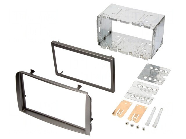 Cadru radio Alfa Romeo 2 DIN argintiu