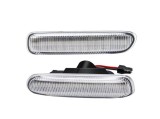 Set lampa semnalizare laterala Bmw Seria 3 E46, Seria 3 E46 Coupe/Cabrio, Seria 3 E46/5 Compact, fata, stanga+dreapta, LED; transparent; Tuning;