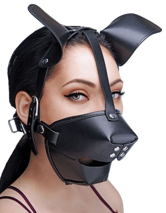 Pup Puppy Play Hood and Breathable Ball Gag