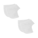 Cumpara ieftin Set 2 sosete pentru protectia calcaielor, din silicon, marime universala, alb