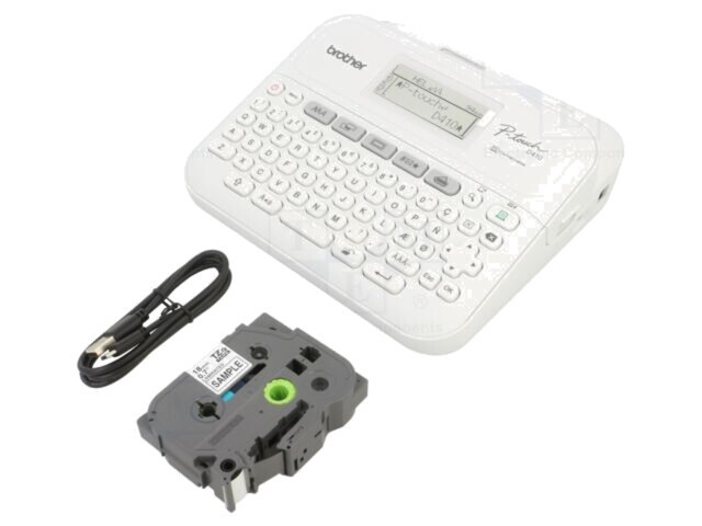 Imprimantă etichete Brother cu tastatură QWERTY și interfață USB, viteză 20mm/s