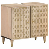 vidaXL Dulap pentru chiuveta de baie, 62x33x58 cm, lemn masiv de mango 358267