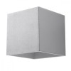 Lampă De Perete Quad Gri Aluminiu 1 Bec Pătrat Modern De Interior