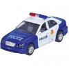 Masinuta die cast cu sunete si lumini, 15 cm, politie, albastra, Goki