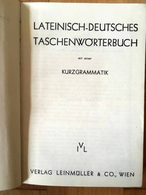 Dictionar latin german - Format mic (de buzunar) foto