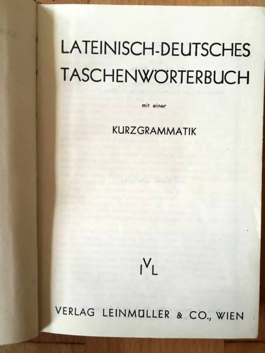 Dictionar latin german - Format mic (de buzunar)
