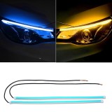 Cumpara ieftin Benzi LED DRL Lumina de Zi Alb Semnalizare Galben Dinamic 12V 30/45/60cm Universale