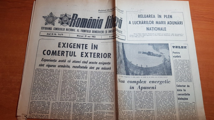 romania libera 19 mai 1982-articol si foto b-dul muncii si valea draganului