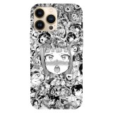 Husa compatibila cu Apple iPhone 15 Pro Max model Ahegao Black&amp;amp;White, Silicon, TPU, Viceversa, Transparent, Carcasa
