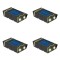 Set 4 lampi solare de perete, dreptunghiulare, lumineaza bidirectional, lumina calda, rezistente la apa si praf, acumulator de capacitate mare, negru