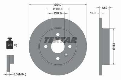 TEXTAR 92092003 PRO Disc frana foto