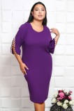 Cumpara ieftin Rochie cu Ciucuri Mov - 60Marimea