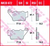 Set placute frana TRW MCB672 - Aprilia Pegaso 650 - Gas Gas EC 125-300 - Husaberg - Husqvarna WR - TE 125-610 - KTM 125-640