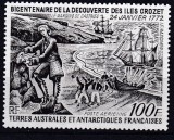 DB1 Colonii TAAF Terit Antarctice Franta 1972 Bicentenar Descoperire Ins. Crozet 1 v. MNH