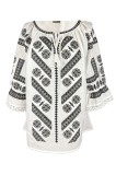 Bluza dama O25 alb/crem , marimea L, Casual, Bumbac