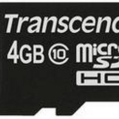 Card de memorie Transcend microSDHC, 4GB, Clasa 10