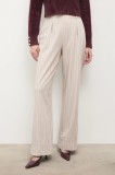 Answear.LAB pantaloni culoarea negru, drept, high waist
