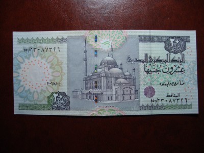 EGIPT 20 POUNDS 2009 UNC foto
