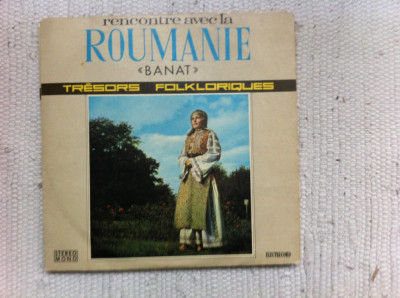 Tresors Folkloriques Roumains muzica populara Banat disc vinyl lp STM EPE 0751 foto