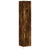 Dulap inalt, stejar fumuriu, 34,5x34x180 cm, lemn prelucrat