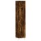 Dulap inalt, stejar fumuriu, 34,5x34x180 cm, lemn prelucrat