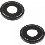 Geam Camera Spate Apple iPhone 14 Plus / 14, Wide + UltraWide, cu Rama, Negru