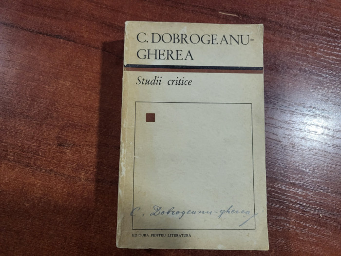 Studii critice de C.Dobrogeanu-Gherea