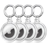 Husa Apple AirTag (set 4) - Techsuit Holder Silicone (CT15) - Clear