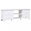 Gossi comoda tv,alb, 108x30x40 cm, lemn masiv de paulownia