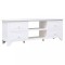 Gossi comoda tv,alb, 108x30x40 cm, lemn masiv de paulownia