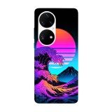 Husa compatibila cu Huawei Nova 8i model Neon Wave, Silicon, TPU, Viceversa, Transparent, Carcasa